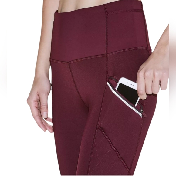 Lululemon Toasty Tech Tight II Legging Maroon Burgandy Red size 4 - Picture 4 of 12